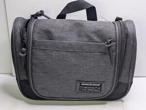 SwissGear WTRA-14-JH-3106 Hanging Toiletry Bag Travel Organizer Gray Dopp Kit
